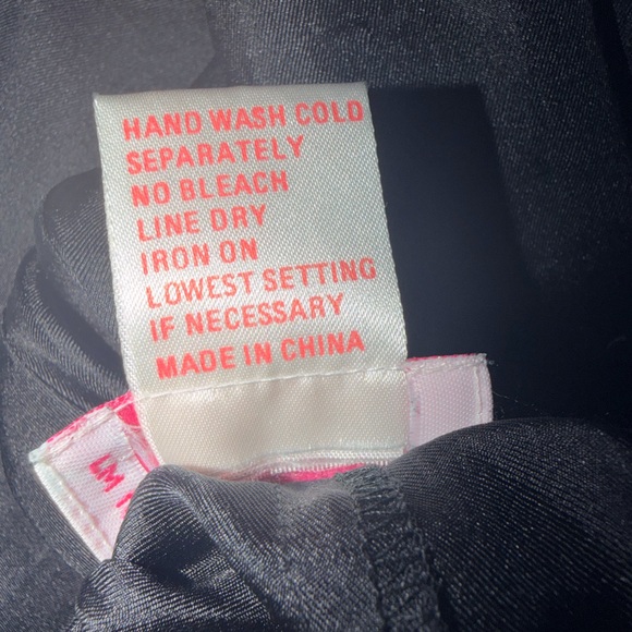 Vintage Lemer Silk Black Midi Skirt Elastic Waist Minimalist Slip Size M - Picture 8 of 8